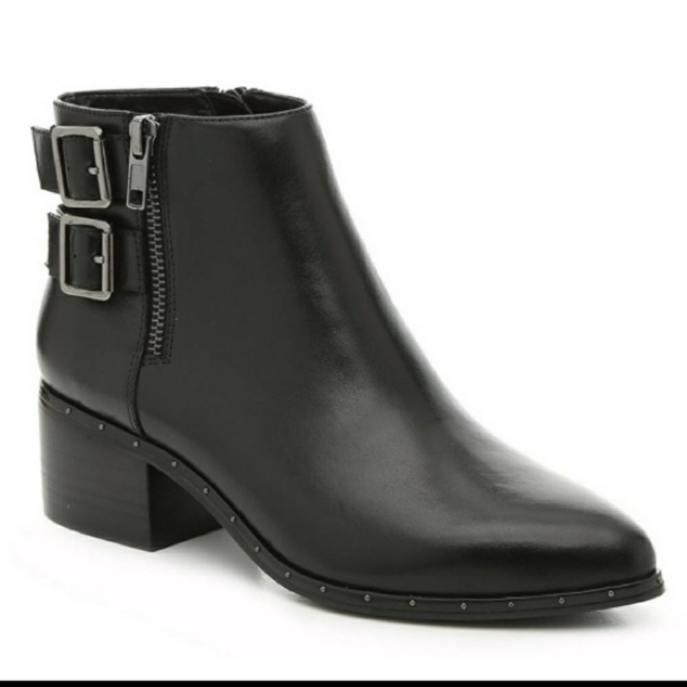 Bleecker  Bond Georgia booties black leather women Size 7 M